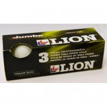 Мячи LION JUMBO 44мм 3шт (белые)
